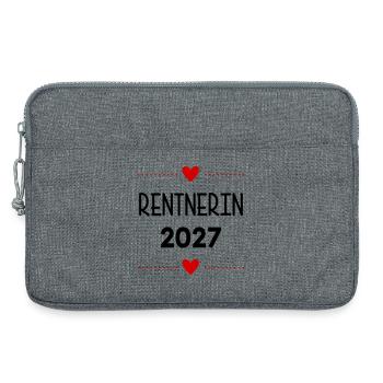Rente, Rentnerin 2027 Herz - Laptoptasche 13" - Grau meliert - Vorne
