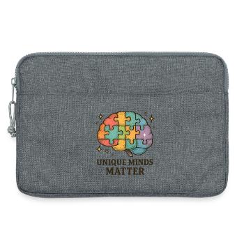 Puzzle Brain-Intelligent Coloré : Esprits Uniques - Sacoche pour ordinateur portable 13 pouces - gris chiné - Devant