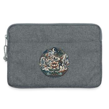 Sentier des Fleurs de la Forêt Lunaire - Sacoche pour ordinateur portable 13 pouces - gris chiné - Devant