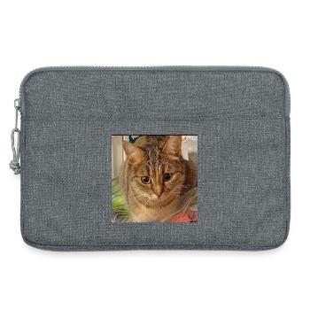 Schnurrbarter Tigertiger im sanften Licht - Laptoptasche 13" - Grau meliert - Vorne