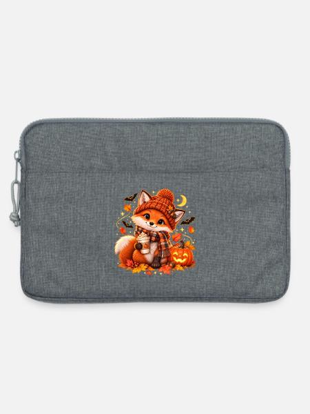 Halloween Herbstfuchs - Laptoptasche 13" - Grau meliert