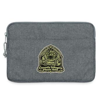 Currently Debugging Please Hold Entwickler - Laptoptasche 13" - Grau meliert - Vorne