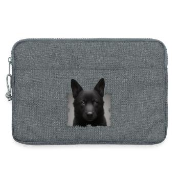 schwarzer schäferhund - Laptoptasche 13" - Grau meliert - Vorne