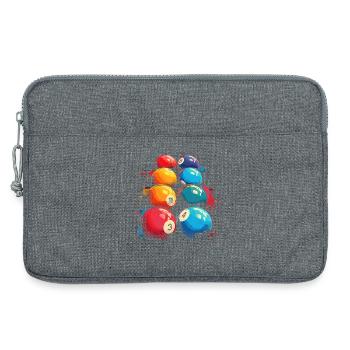 Lustiges Billard - Laptoptasche 13" - Grau meliert - Vorne