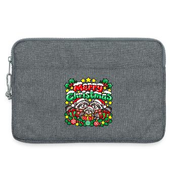 Raccoons Christmas Cheer Trio - Laptoptasche 13" - Grau meliert - Vorne