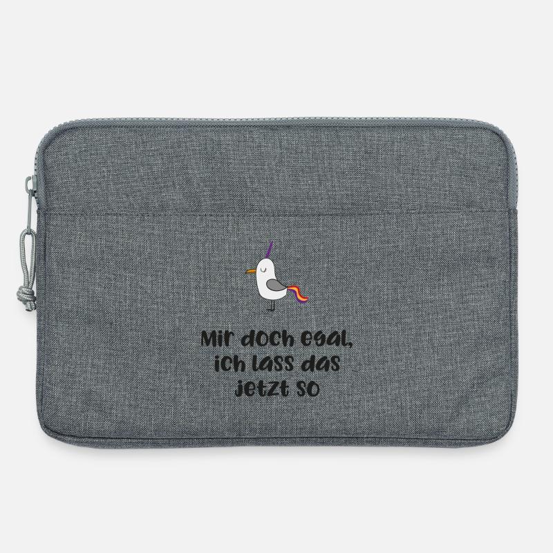 lustiger Spruch - Laptoptasche 13" - Grau meliert