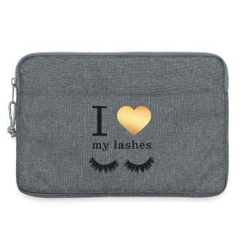 Lange Wimpern Mascara - Laptoptasche 13" - Grau meliert - Vorne