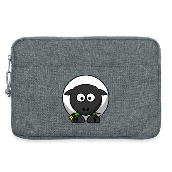 Moonlit Night Sheep Cartoon - Laptop bag 13" - heather grey - Front