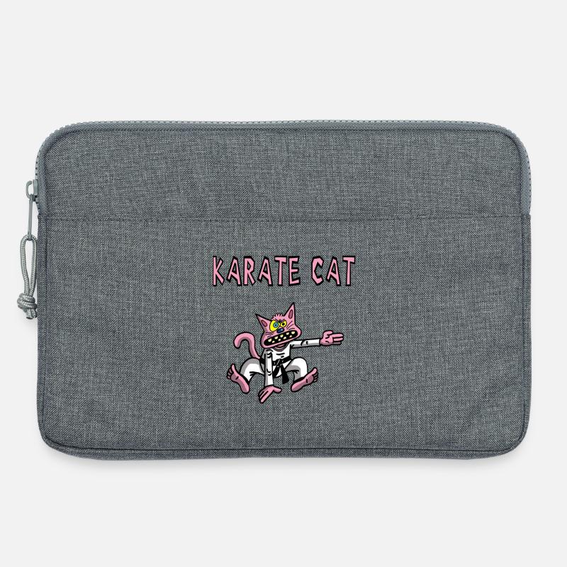 Pink und Karate - Laptoptasche 13" - Grau meliert