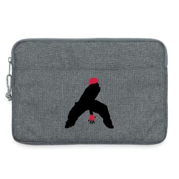 breakdance - Sacoche pour ordinateur portable 13 pouces - gris chiné - Devant