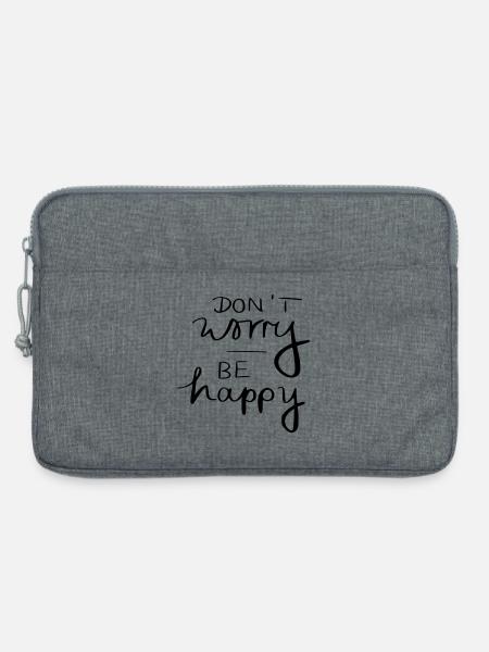 don't worry be happy - Laptoptasche 13" - Grau meliert