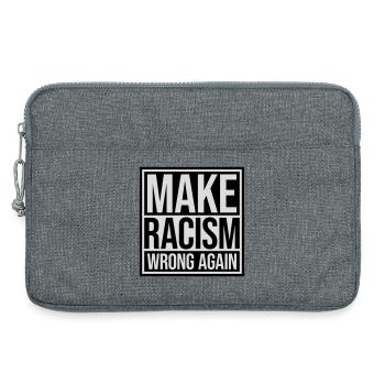Rendre le racisme répréhensible - Sacoche pour ordinateur portable 13 pouces - gris chiné - Devant