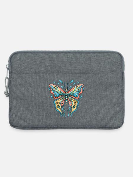 Schmetterling in Wasserfarben - Laptoptasche 13" - Grau meliert