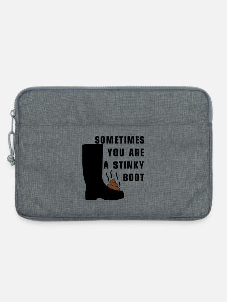 Sometimes you are a stinky boot - Laptoptasche 13" - Grau meliert