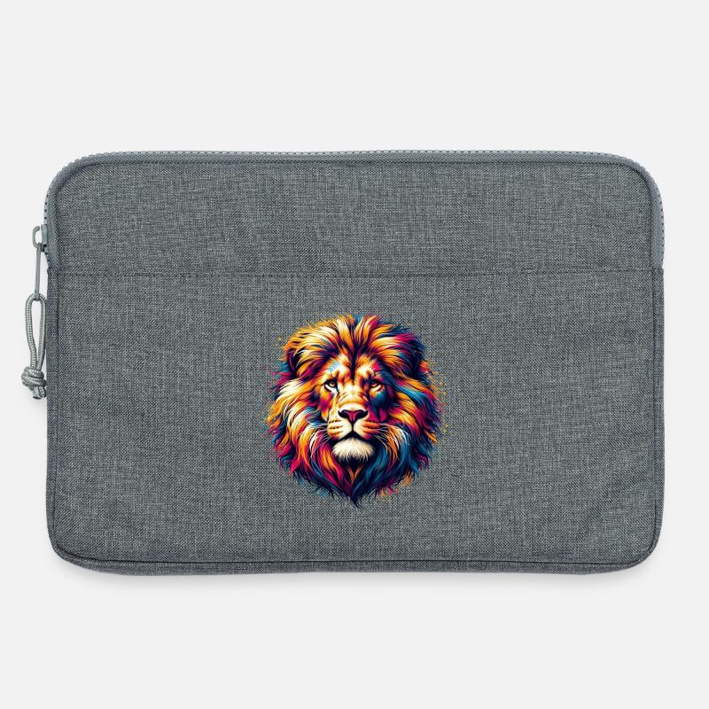 Löwe - Laptoptasche 13" - Grau meliert