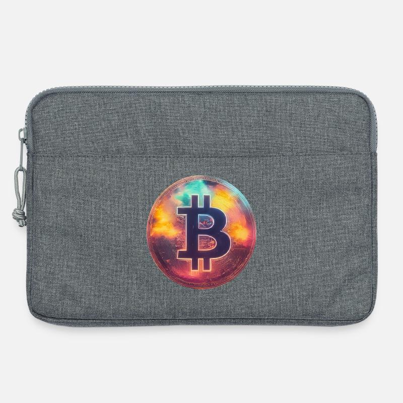 Spektakulärer Bitcoin - Laptoptasche 13" - Grau meliert