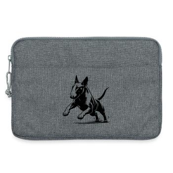 Bull terrier - Laptop bag 13" - heather grey - Front