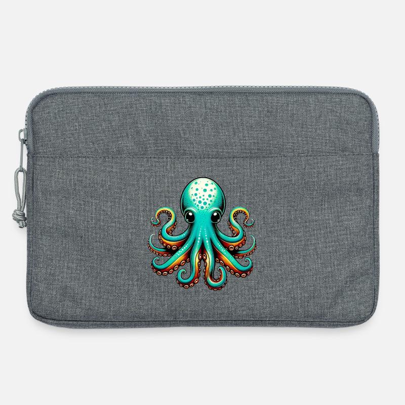 Krake - Laptoptasche 13" - Grau meliert