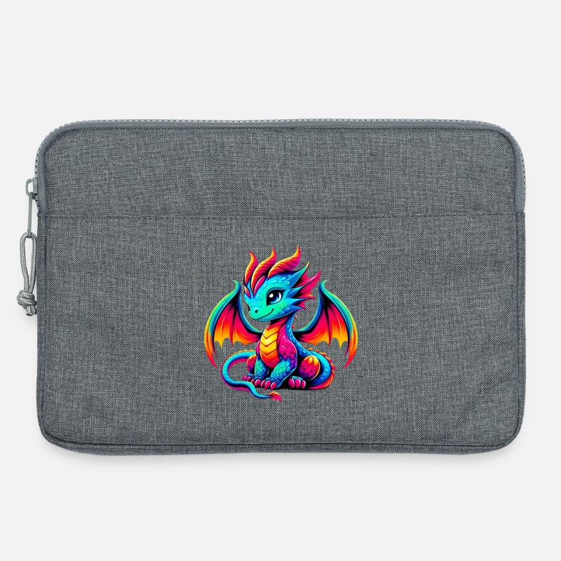 Drache - Laptoptasche 13" - Grau meliert