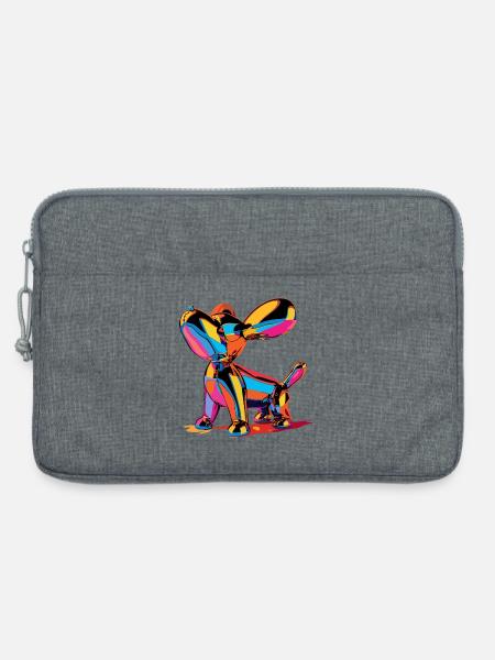 Colorful Pop-Art Balloon Dog - Laptoptasche 13" - Grau meliert