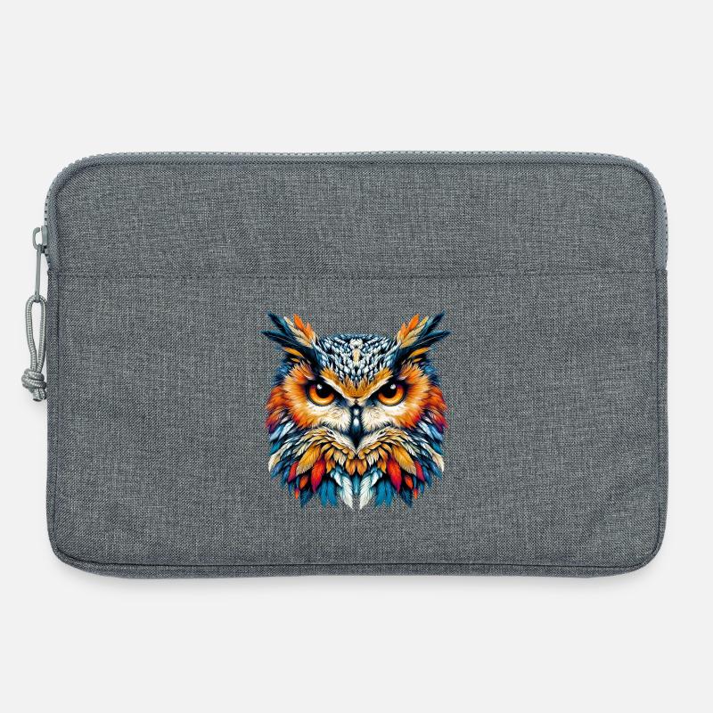 Eule - Laptoptasche 13" - Grau meliert