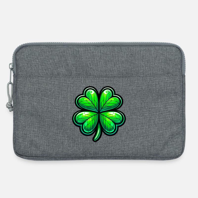 Four-leaf clover - Laptop bag 13" - heather grey