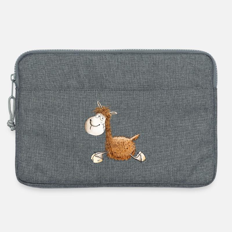 Lustiges Lama Für Lama Oder Alpaka Freunde - Laptoptasche 13" - Grau meliert