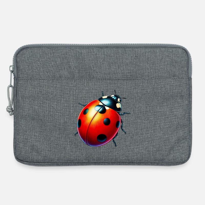 Marienkäfer - Laptoptasche 13" - Grau meliert