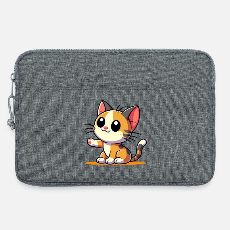 Katze - Laptoptasche 13" - Grau meliert