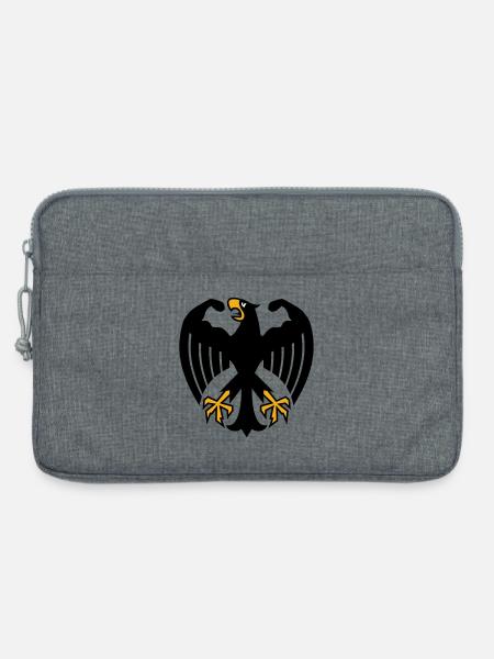 Deutscher Fitness Bundesadler mit Muskeln - Laptoptasche 13" - Grau meliert