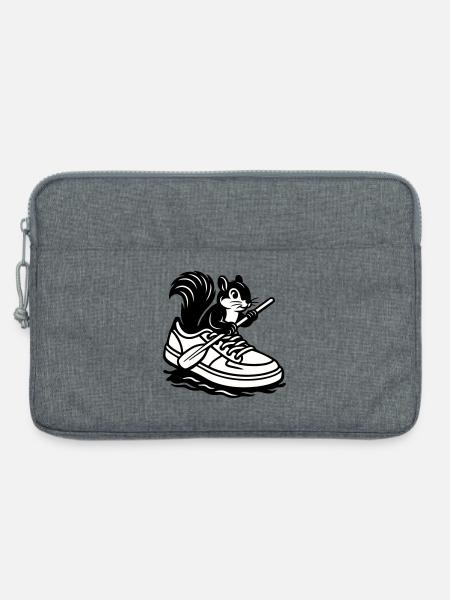 Squirrel in sneakers! - Laptop bag 13" - heather grey
