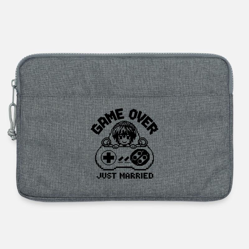 Game Over – Just Married - Laptoptasche 13" - Grau meliert