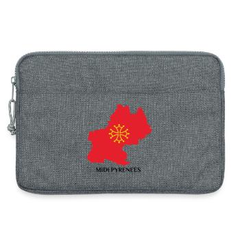 Karte der Midi-Pyrénées - Laptoptasche 13" - Grau meliert - Vorne