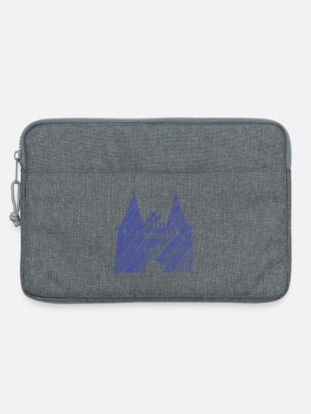 Lübeck Wahrzeichen Blau | Scribble Look - Laptoptasche 13" - Grau meliert