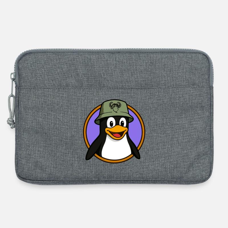 Tux Linux + GNU Hat - Laptop bag 13" - heather grey