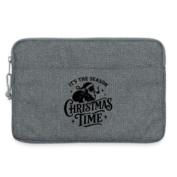 Noël à Noël weihnachten rock’n roll Santa - Sacoche pour ordinateur portable 13 pouces - gris chiné - Devant