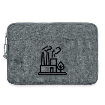 usine écologique - Sacoche pour ordinateur portable 13 pouces - gris chiné - Devant