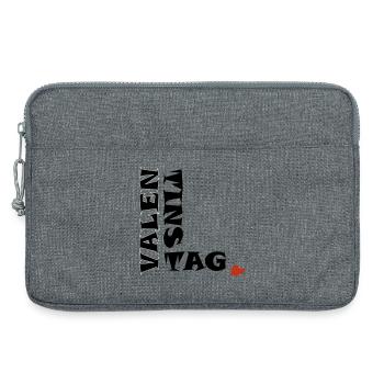 Valentinstag mit Herz - Laptoptasche 13" - Grau meliert - Vorne