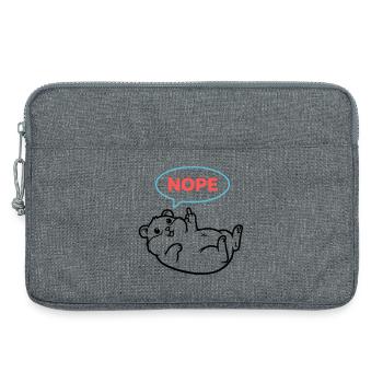 Hamster Nope Comic Farbig - Laptoptasche 13" - Grau meliert - Vorne