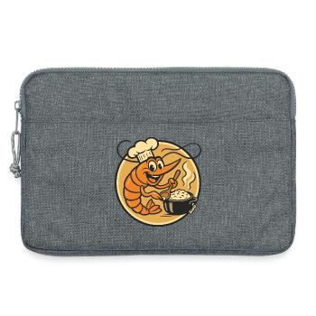 Lobster Chef Cartoon Pot - Laptop bag 13" - heather grey - Front