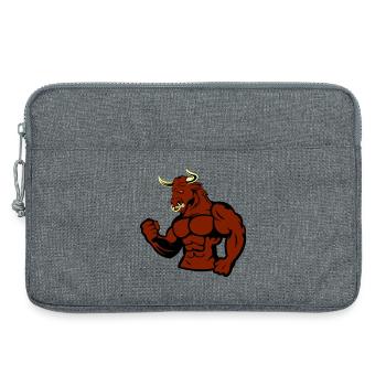 Taureau musclé Taureau - Sacoche pour ordinateur portable 13 pouces - gris chiné - Devant