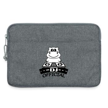 hippo_dj_design2 - Sacoche pour ordinateur portable 13 pouces - gris chiné - Devant