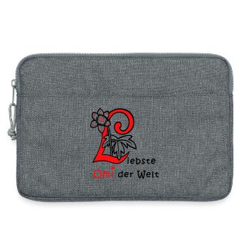 liebste Omi der Welt - Laptoptasche 13" - Grau meliert - Vorne