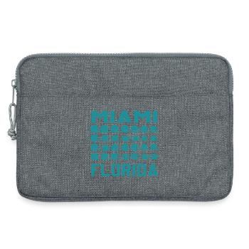 Miami Florida Football Shield - Laptoptasche 13" - Grau meliert - Vorne