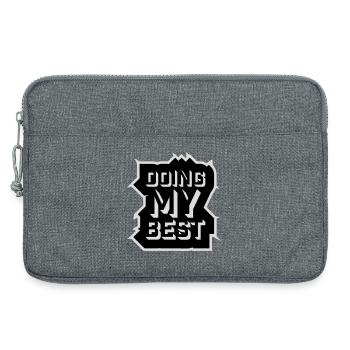 Doing My Best Lustig Ehrlich Motivational Spruch - Laptoptasche 13" - Grau meliert - Vorne