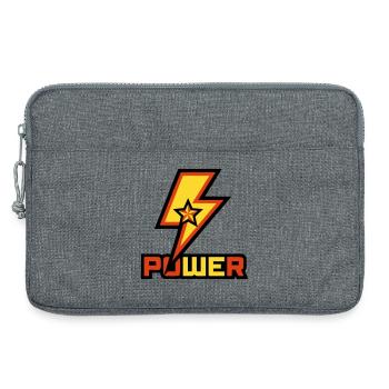 Power Lightning Star Logo - Laptop bag 13" - heather grey - Front