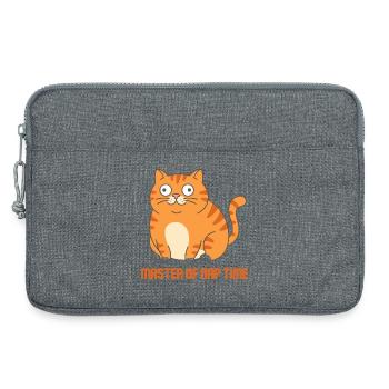 Master of Sleep Time Cat - Laptop bag 13" - heather grey - Front