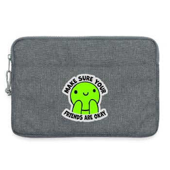 Assurez-vous que vos amis vont bien Logo de citation des amis - Sacoche pour ordinateur portable 13 pouces - gris chiné - Devant