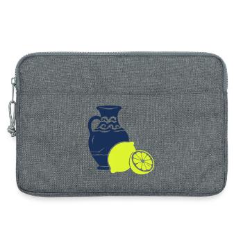 Zitrusvase Kontrast-Print - Laptoptasche 13" - Grau meliert - Vorne