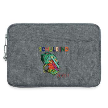 Schulkind 2026: - Laptoptasche 13" - Grau meliert - Vorne